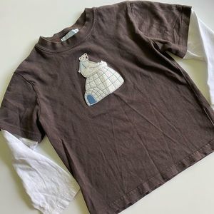 Janie and Jack long sleeve shirt with polar bear and igloo
